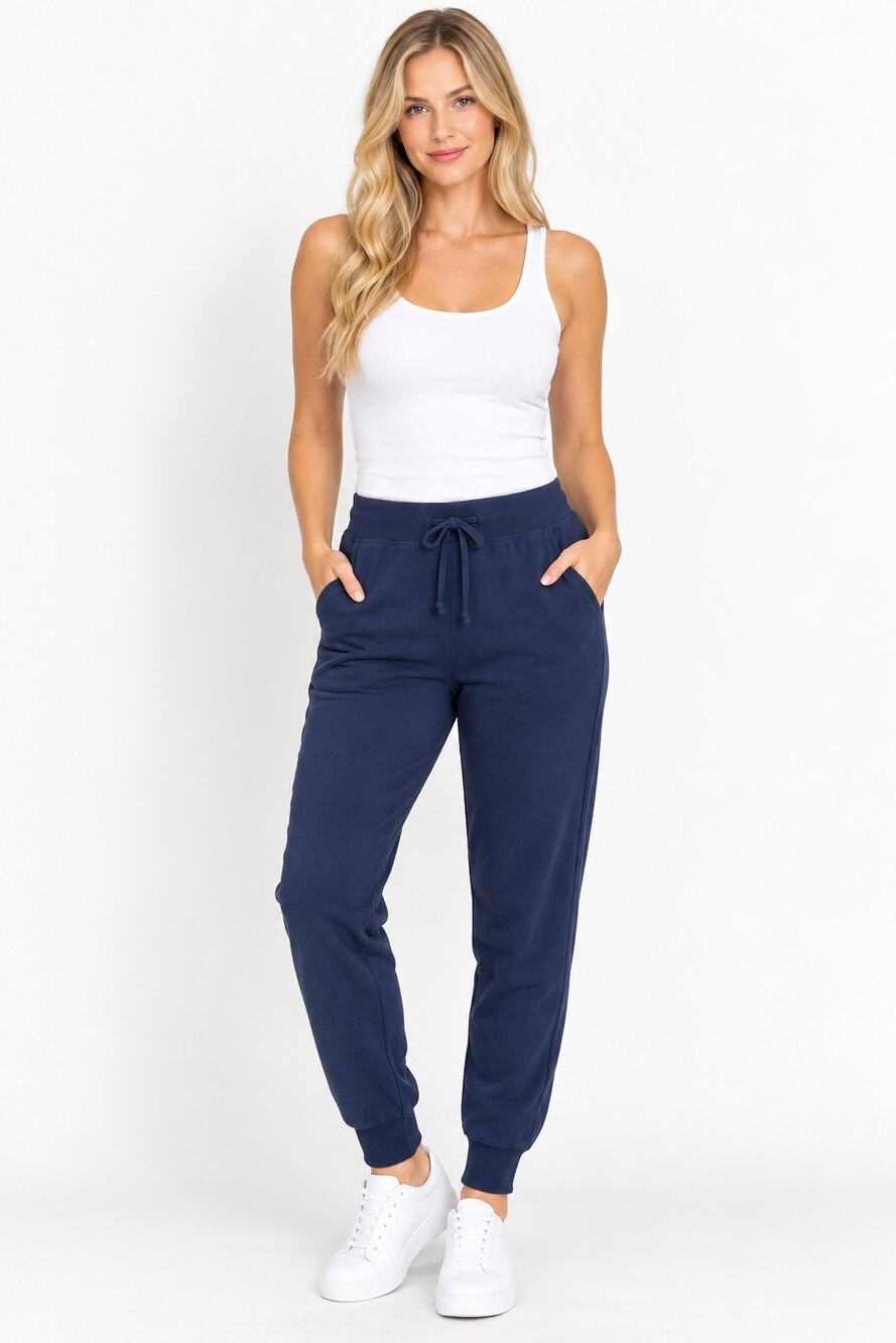 Rae Mode Navy Blue Drawstring Jogger Pants – Size Large